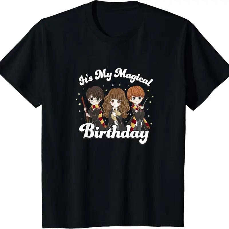 HP Wizzard Its My Magical Birthday Main Trio Anime Youth TShirt