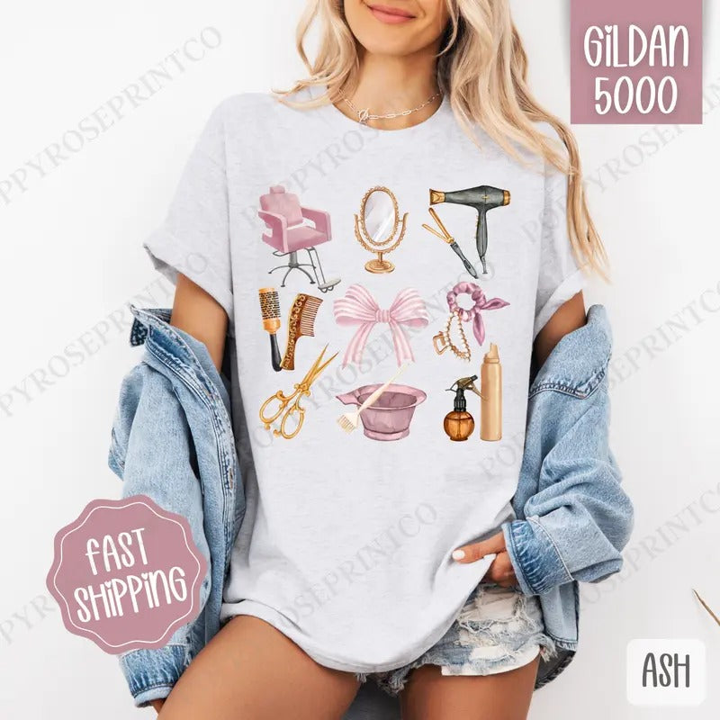 Hair Stylist Shirt Gildan, Hairdresser Tee, Funny Women's Tshirt Plus Sizes