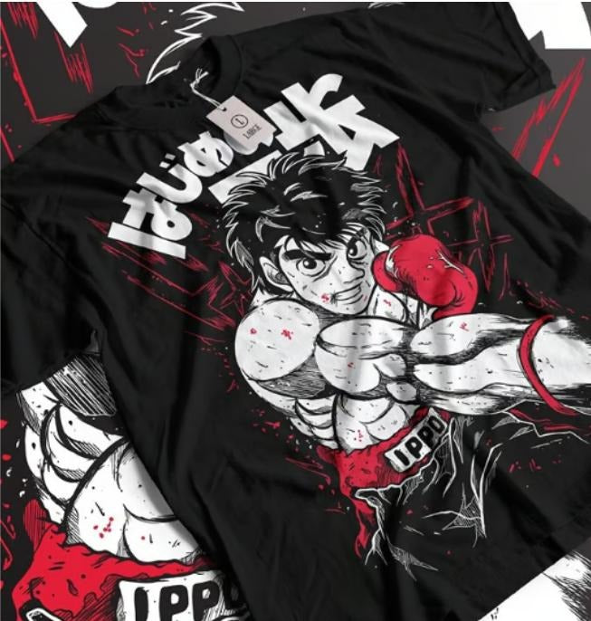 Hajime No Ippo Shirt Kamogawa Boxing Gym Crew - Unisex Anime T-Shirt, Anime Manga Unisex T-Shirt Menswear Top