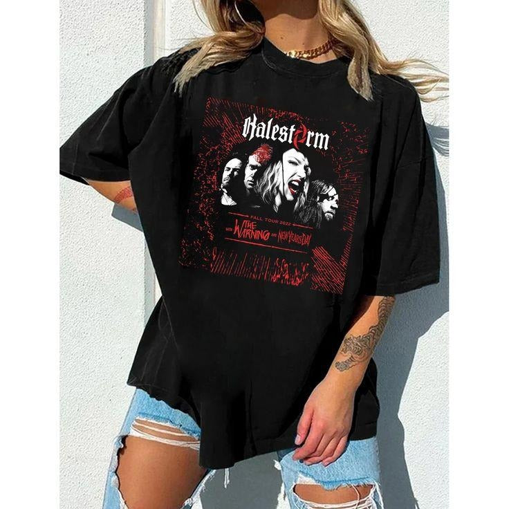 Halestorm and The Pretty Reckless Fall Tour 2022 T Shirt, Halestorm Vintage Faded Shirt