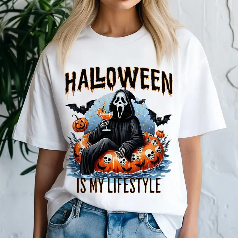 Halloween Is My Lifestyle Shirt, Funny Halloween Shirt, Spooky Season Shirt Sweatshirt Hoodie, Scream Shirt, Halloween Character Shirt