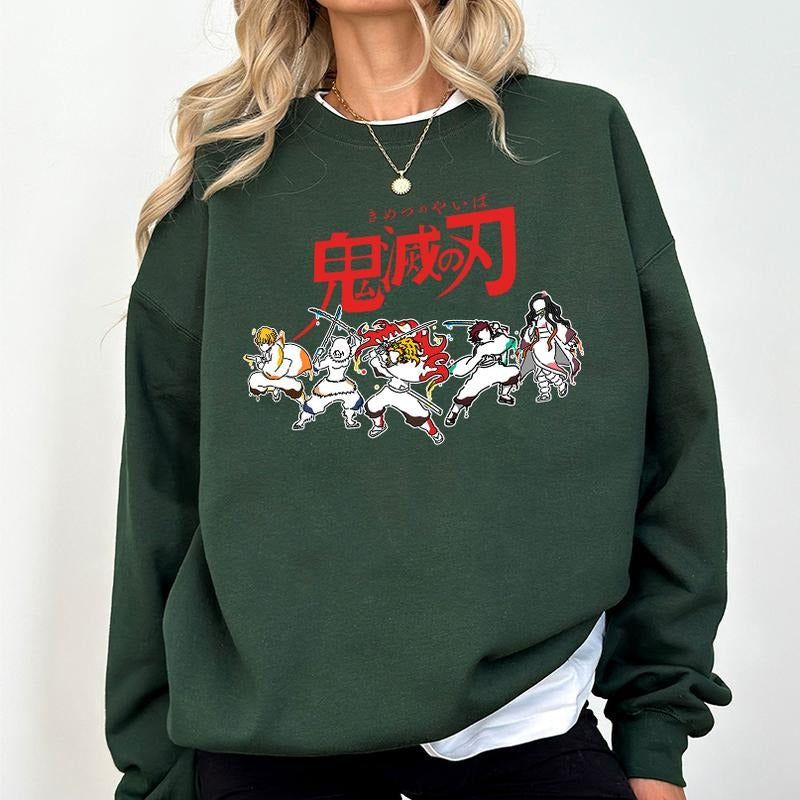 Hashira team Shirt, All of Hashira Sweatshirt Hoodie, Demon Slayer t-shirt, Kimetsu no Yaiba Shirt, Anime sweatshirt hoodie, Anime lover t-shirt Menswearstyle{n002}3