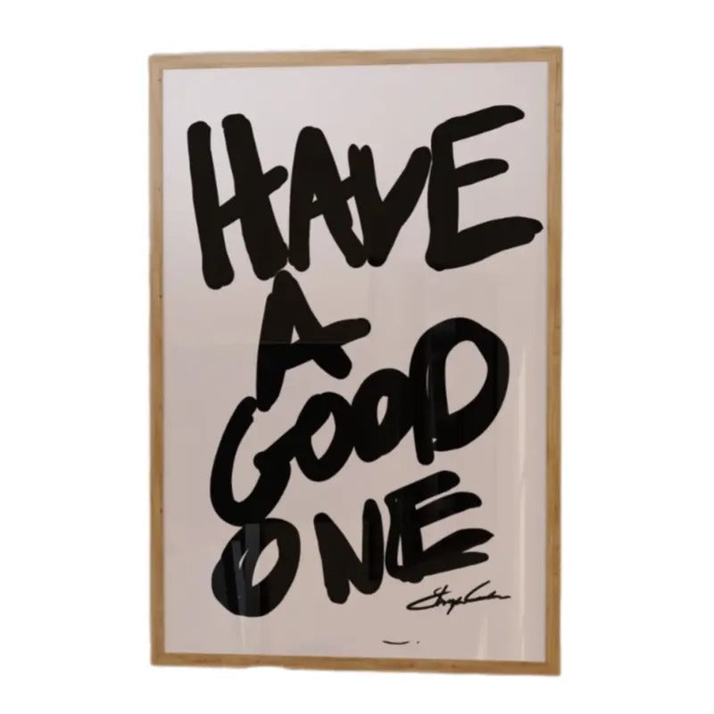 Have A Good One Print, Mid Century Print, Aesthetic Wall Art, 70s Monochrome Wall Art, Bauhaus Print, Trendy Black Art Decor, Poster Prints No Frame, Dorm Room Decor, Art Posters, Gifts For Birthday