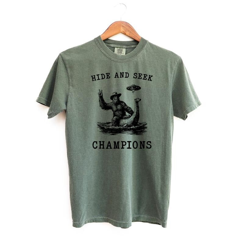 Hide and Seek Champions Graphic Tee, Meme Comfort Colors Shirt