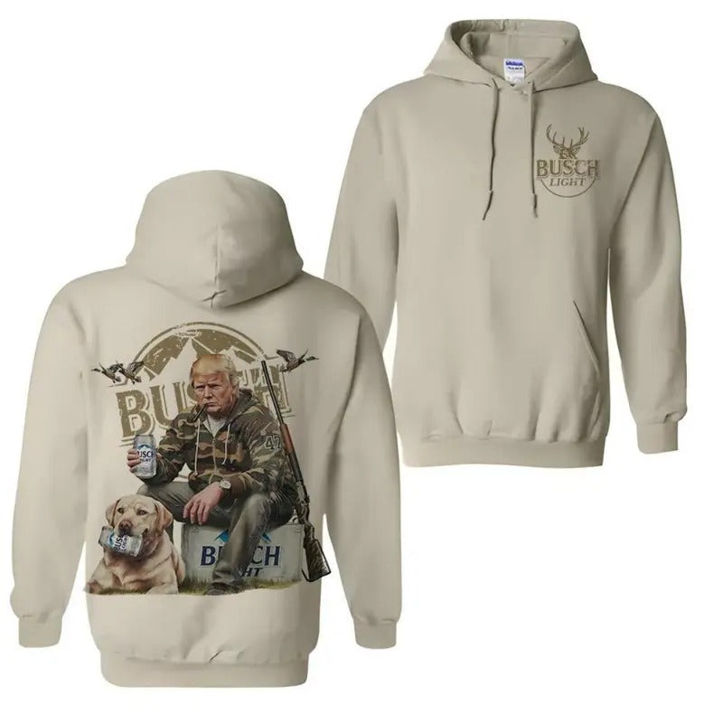 Busch Beer American Flag 2 Sided T-shirt/Hoodie - Unisex Style - 100% Cotton - Menswear, Tops unisex hoodie busch light