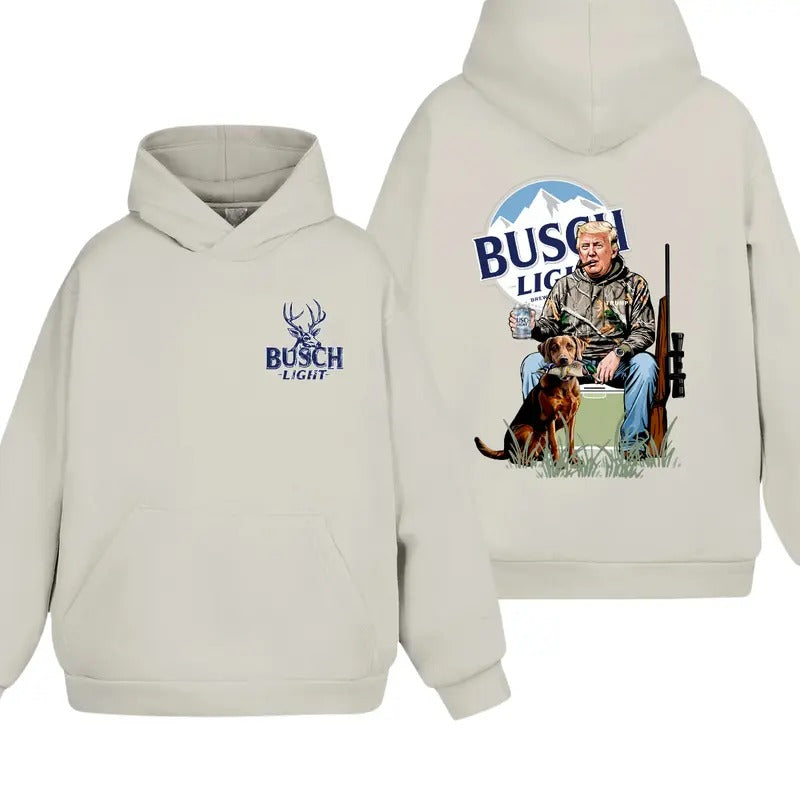 Hunter Trumm With Busch Light 2 Siders Hoodie T-Shirt /Sweatshirt/ Hoodie, Shirt Man Woman, Vintage Shirt, Fan Gift 100% Cotton unisex hoodie busch light