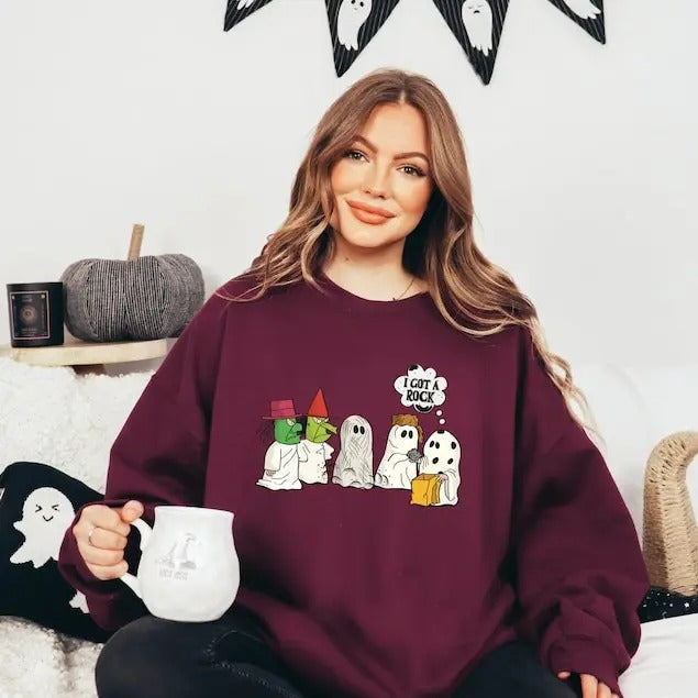 I Got A Rock Halloween Custom Meme Sweatshirt | Funny Ghost Hoodie | Spooky Sweat |  T-shirt, sweater and Hoodie