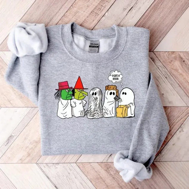 I Got A Rock Halloween Meme Sweatshirt, Funny Ghost Hoodie, Spooky Season Tshirt, Halloween Gift  T-shirt, sweater and Hoodie