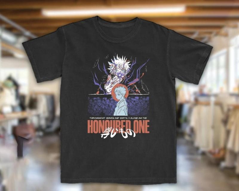 I am the Honoured One Shirt, JJK Merch Shirt, Hollow Purple Shirt, Gojo Satoru Shirt, Anime Shirt  For Friend, Gift for Him, Oversized Unisex T-Shirt, Cool Graphic Anime Shirt Sweatshirt, Hoodie, Comfort Colors