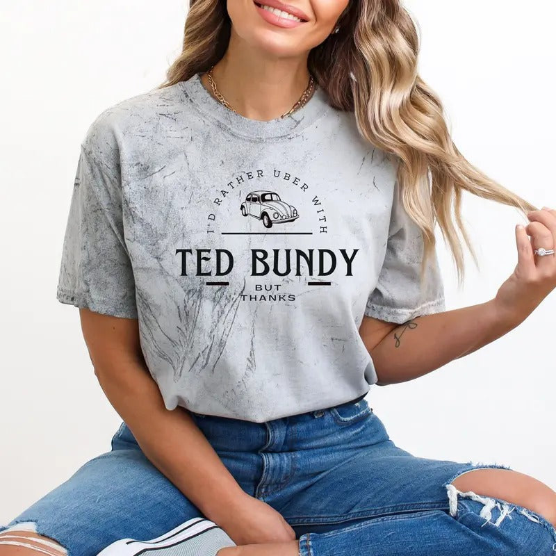 I'd Rather Uber but Thanks T-Shirt, Sarcastic Graphic Shirt for Women