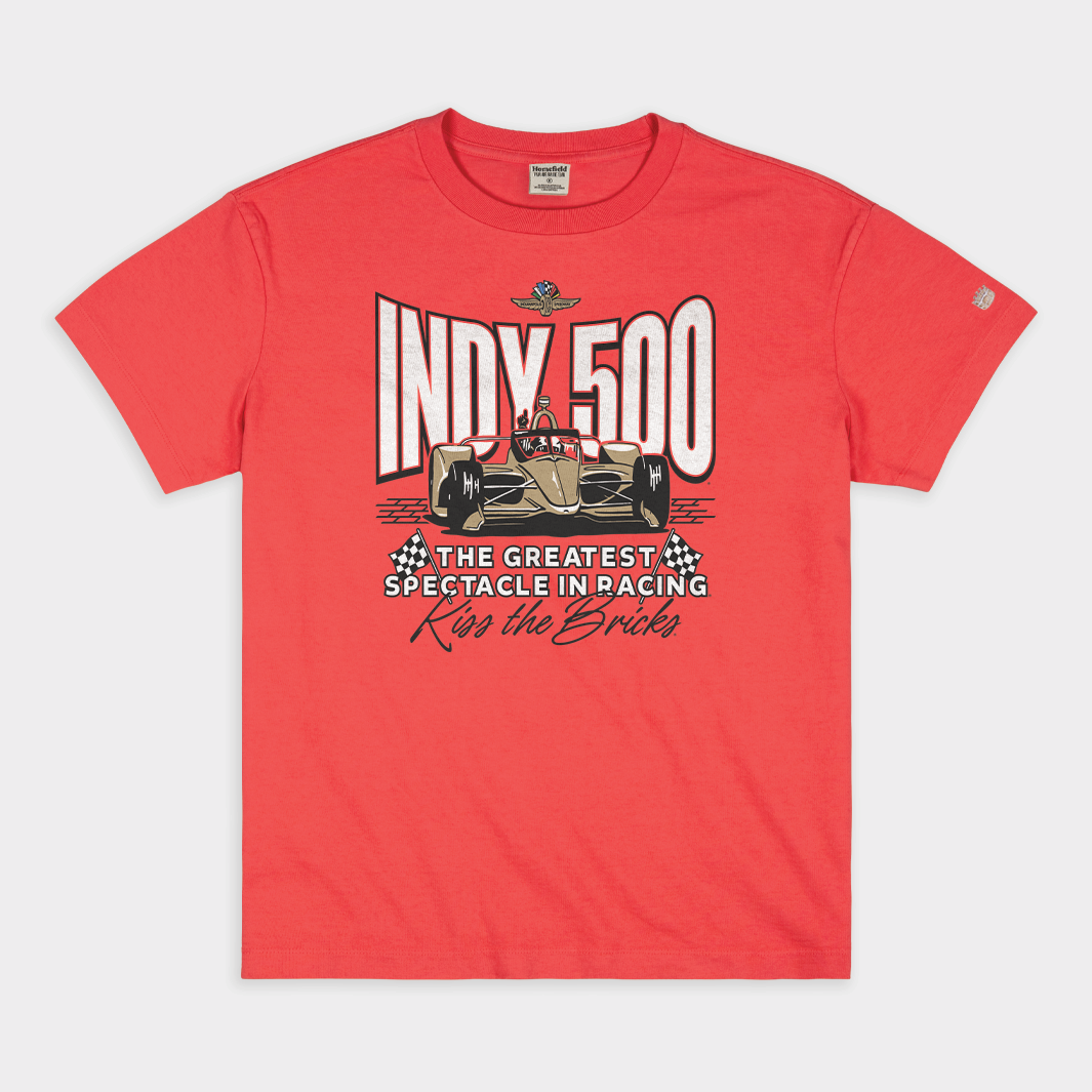 Indy 500 "Kiss the Bricks" Vintage Heavyweight Tee Style001