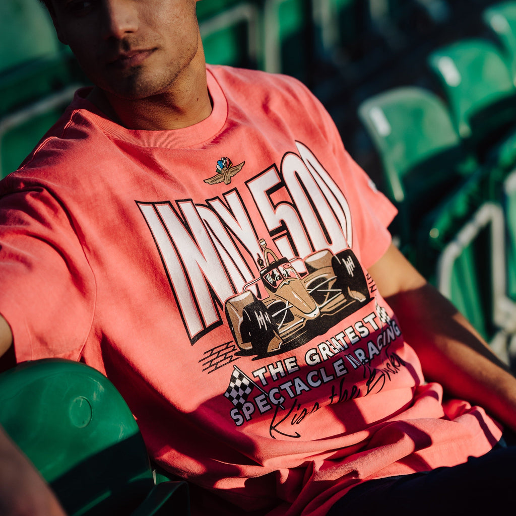 Indy 500 "Kiss the Bricks" Vintage Heavyweight Tee Style001