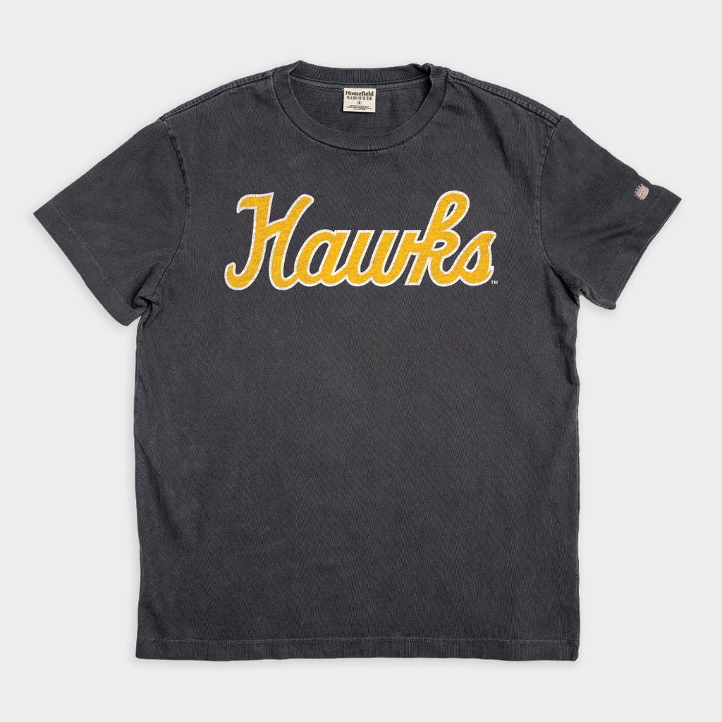 Iowa Hawkeyes "Hawks" Script Vintage Heavyweight Tee Style001