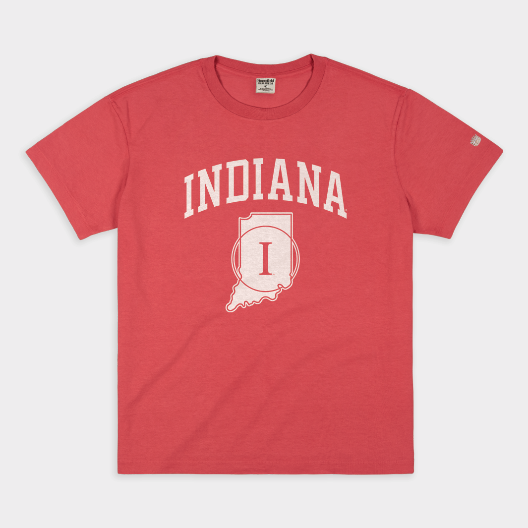 IU Assembly Hall Midcourt Logo Vintage Heavyweight Tee Style001