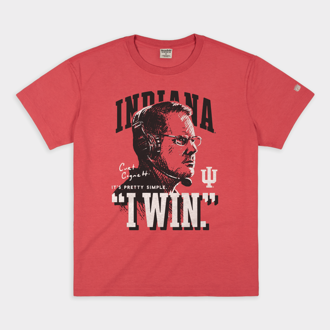 IU Football Curt Cignetti "I Win" Vintage Heavyweight Tee Style001