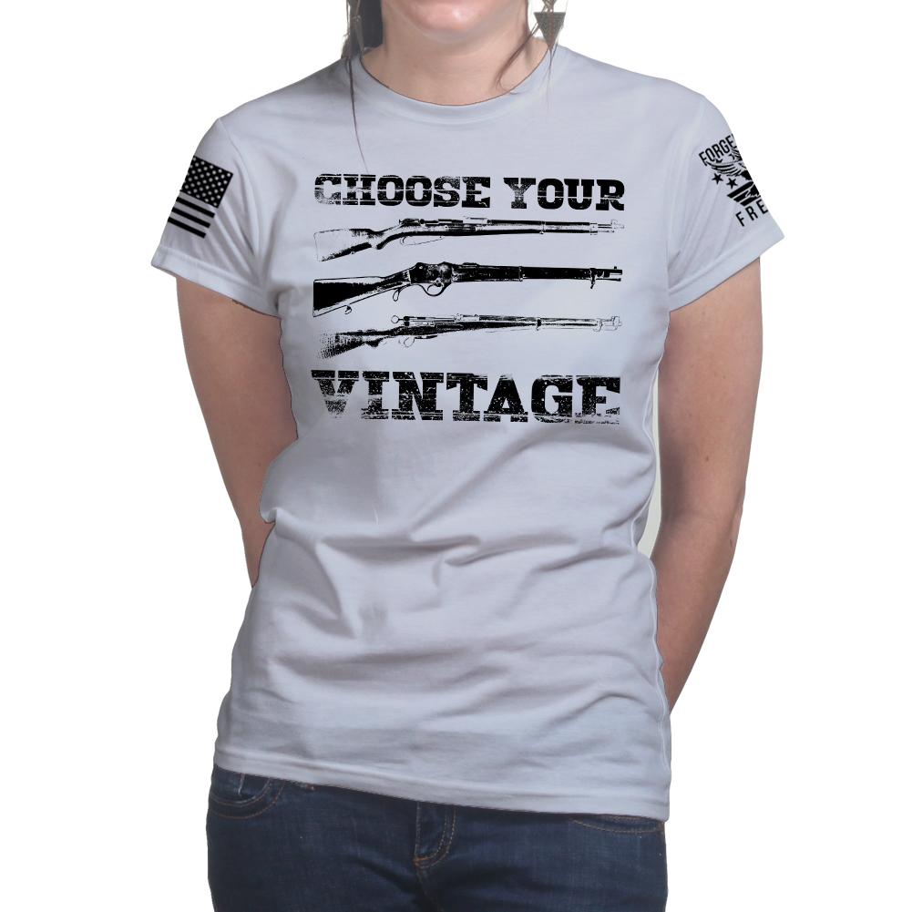 Choose Your Vintage Ladies T-shirt Style001