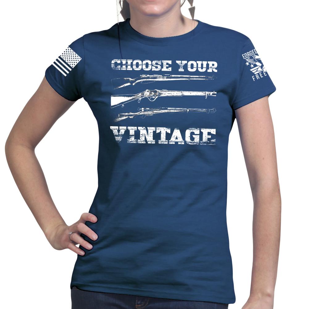 Choose Your Vintage Ladies T-shirt Style001