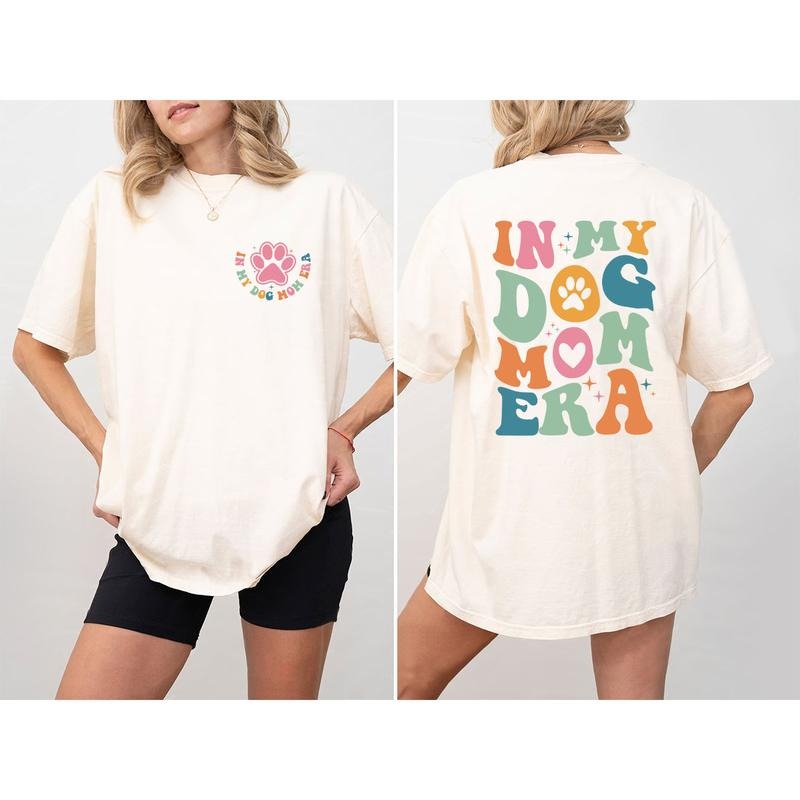 In My Dog Mom Era Shirts, Comfort Color Dog Mom Shirts, Shirt For Dog Mama, Mother's Day Gifts, Dog Mom Era T-shirt, Dog Mom Gift T-Shirt, Gift for Mom, Funny Dog Mom Comfort Color Shirt, Shirt For Women, Women Tops Womenswear Breathable Casual