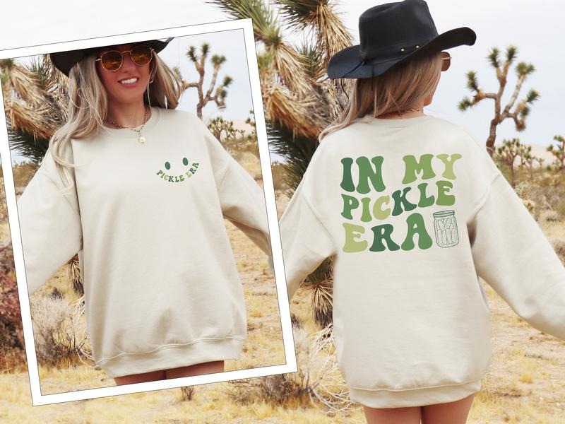 In My Pickle Era Sweatshirt Pickle Lover T-shirt Funny Pickles Shirt Pickle Jar Gift Sweater Retro Pickle Sweatshirt