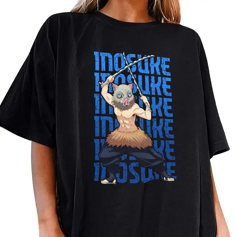 Inosuke Hashibira t-shirt, Demon Slayer main characters shirt, Kimetsu No Yaiba t-shirt, anime sweatshirt hoodie, Tanjiro shirt, Rengoku t-shirt