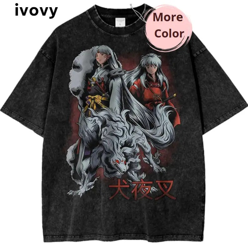 Inuyasha Sesshomaru Vintage Anime T-Shirt for Fans & Collectors, Anime Shirt, Y2K Shirt, Vintage Tee Menswear T-Shirt