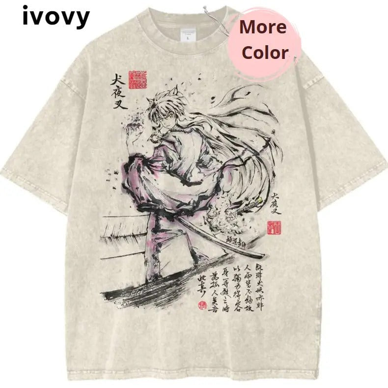 Inuyasha Vintage Anime Graphic Tee, Retro Shirt for Fans, Anime Shirt, Y2K Shirt, Vintage Tee Menswear T-Shirt
