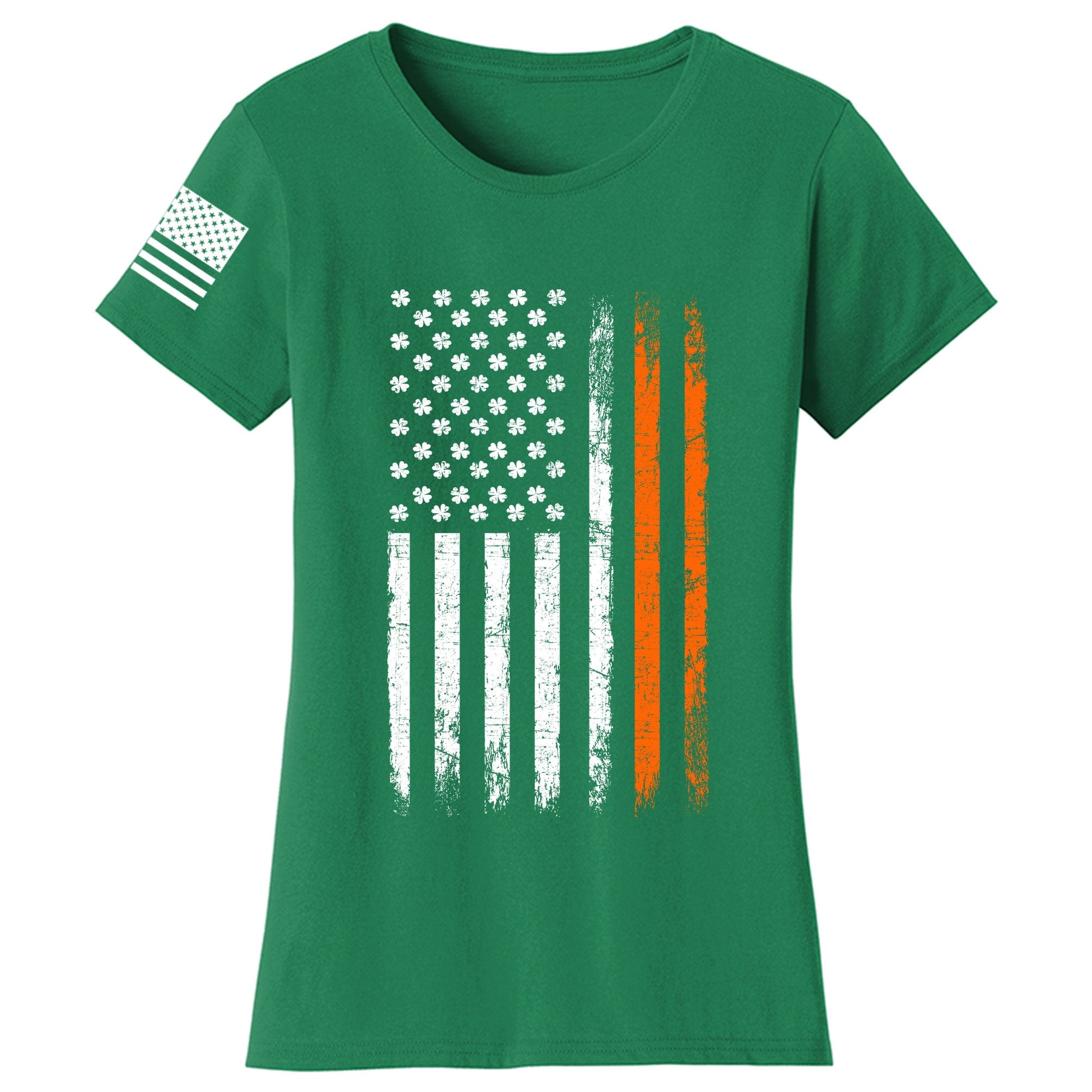 Irish American Flag Ladies T-shirt