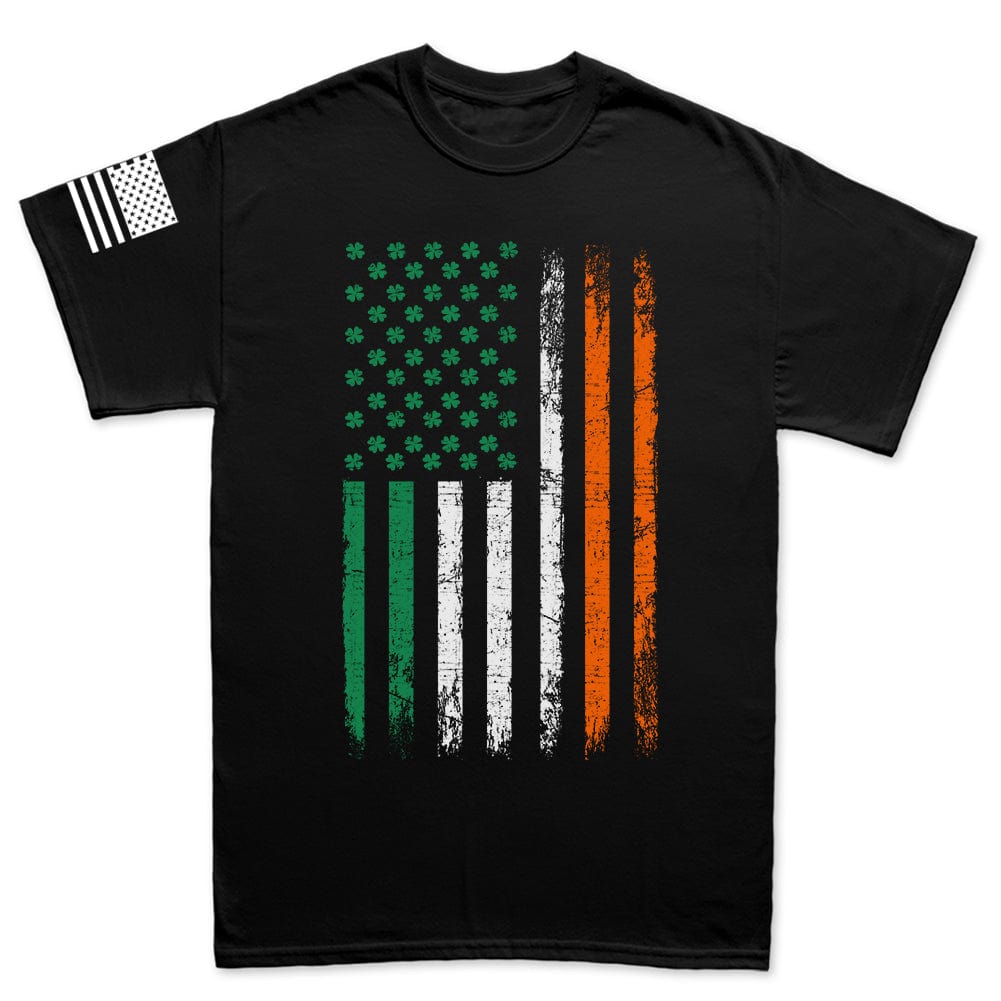 Irish American Flag Mens T-shirt Style001