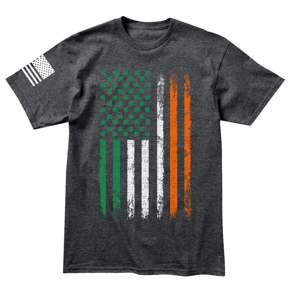 Irish American Flag Mens T-shirt Style001