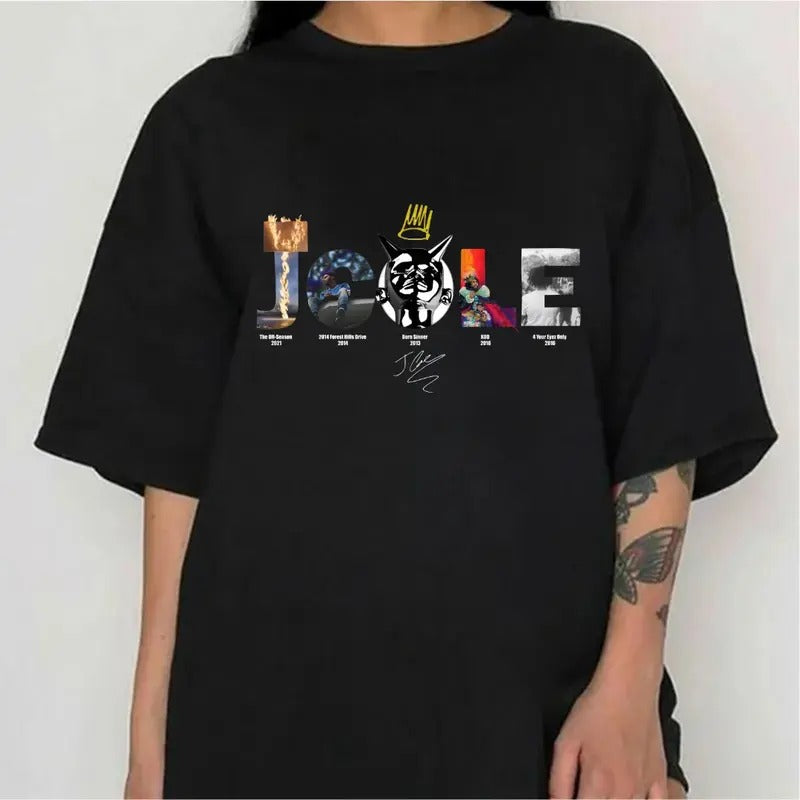 J C0le Best Albums ,  Graphic Shirt, Old School 90s Throwback Tee