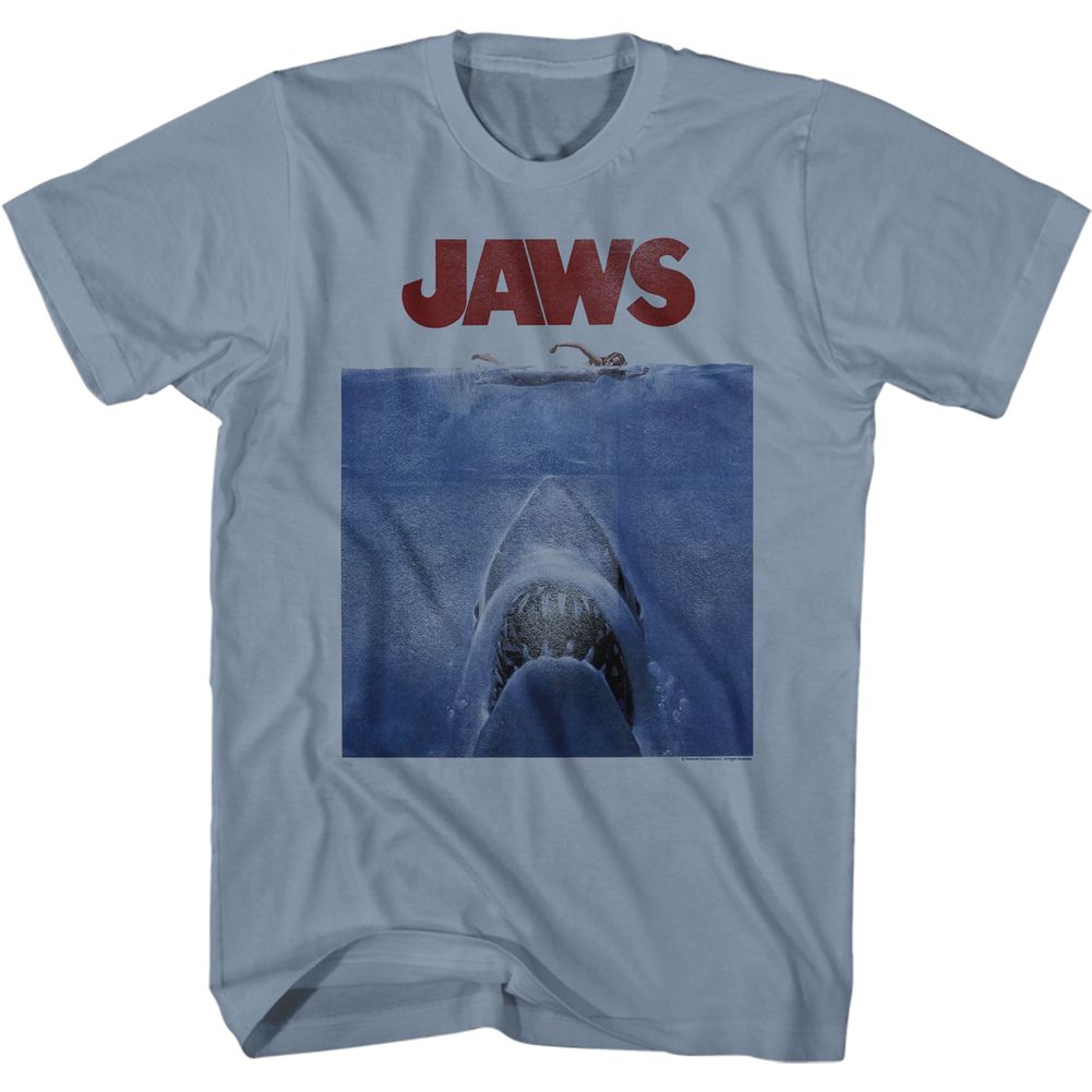 Jaws Poster Blue Comfort Colors T-Shirt