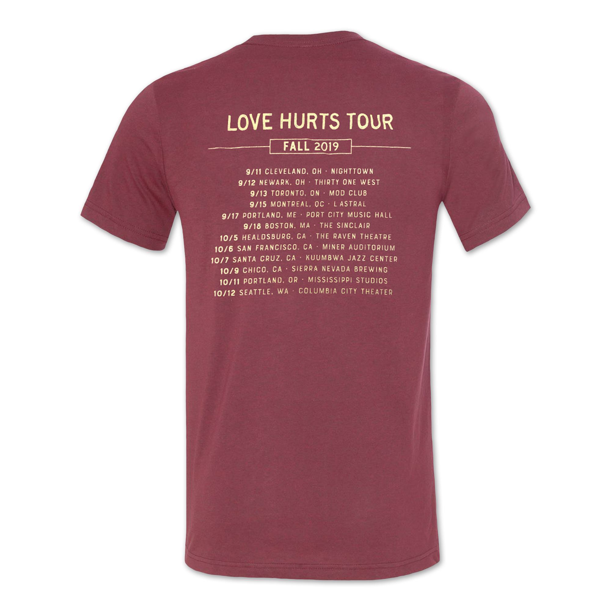 Love Hurts 2019 Tour T-shirt