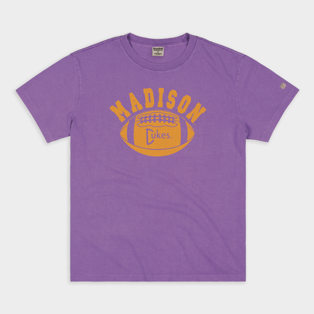 James Madison University Football Vintage Heavyweight Tee Style001