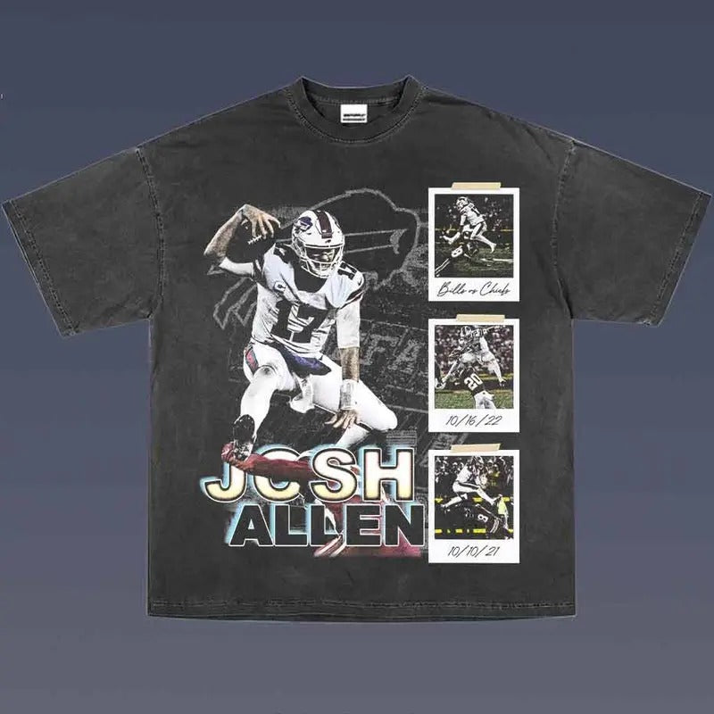 JOSH ALLEN 1.8 VINTAGE TEE | AMERICAN FOOTBALL | GIFT FOR FAN