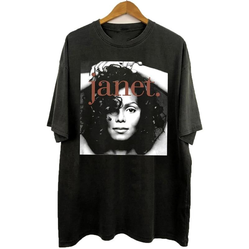 Janet Jackson Shirt, Retro Janet Jackson Vintage 90s Shirt, Janet Jackson Together Again Graphic Shirt Menswear Top Underwear Man Tshirt Streetwear Tropical Biker T-Shirt Shortsleeve