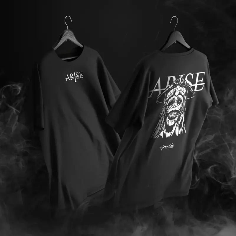 Japanese Anime Solo Leveling Sung Jin Woo Print T-shirt | Arise Solo Leveling Unisex Tee | Solo Leveling Fan Gift