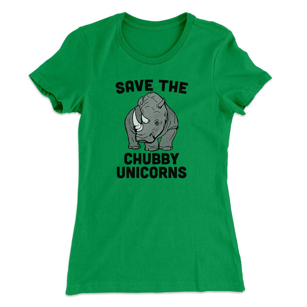 Save The Chubby Unicorns Funny Women's T-Shirt