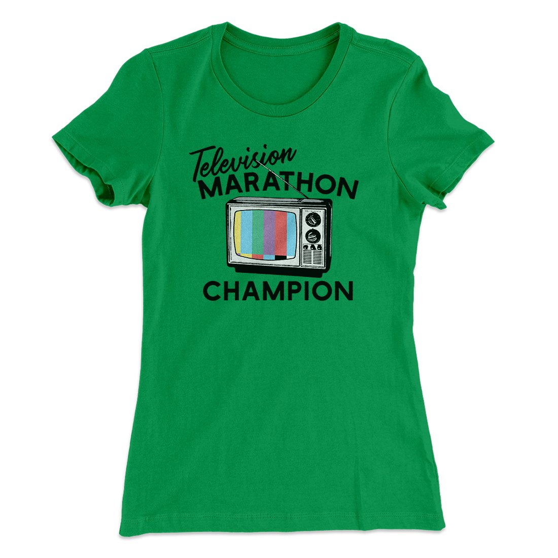 Television Marathon Champion Funny Women's T-Shirt