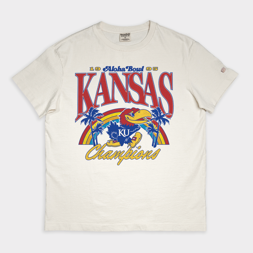 Kansas Football 1995 Aloha Bowl Vintage Heavyweight Tee