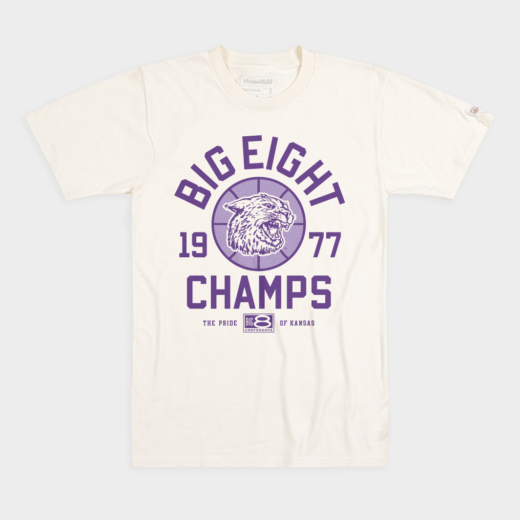 K-State Basketball 1977 Big Eight Champions Tee Style001