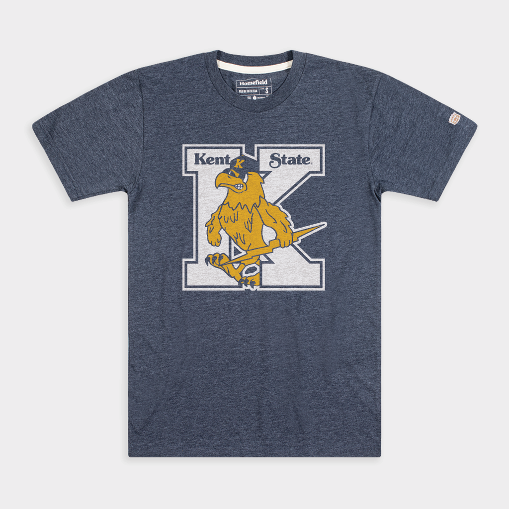 Kent State Vintage Eagle Mascot Tee Style001