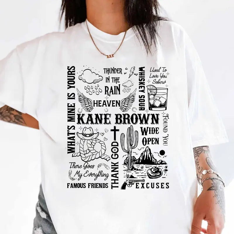 Kaane Br0wn Inspired T Shirt, Country Music Tour, Western Vibes, Concert Outfit, Fan Merch, Unisex Short Sleeve Tee Shirt, Casual Clothing
