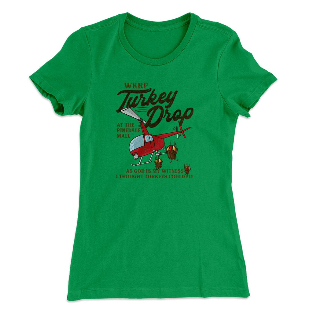 WKRP Turkey Drop Funny Thanksgiving Women's T-Shirt