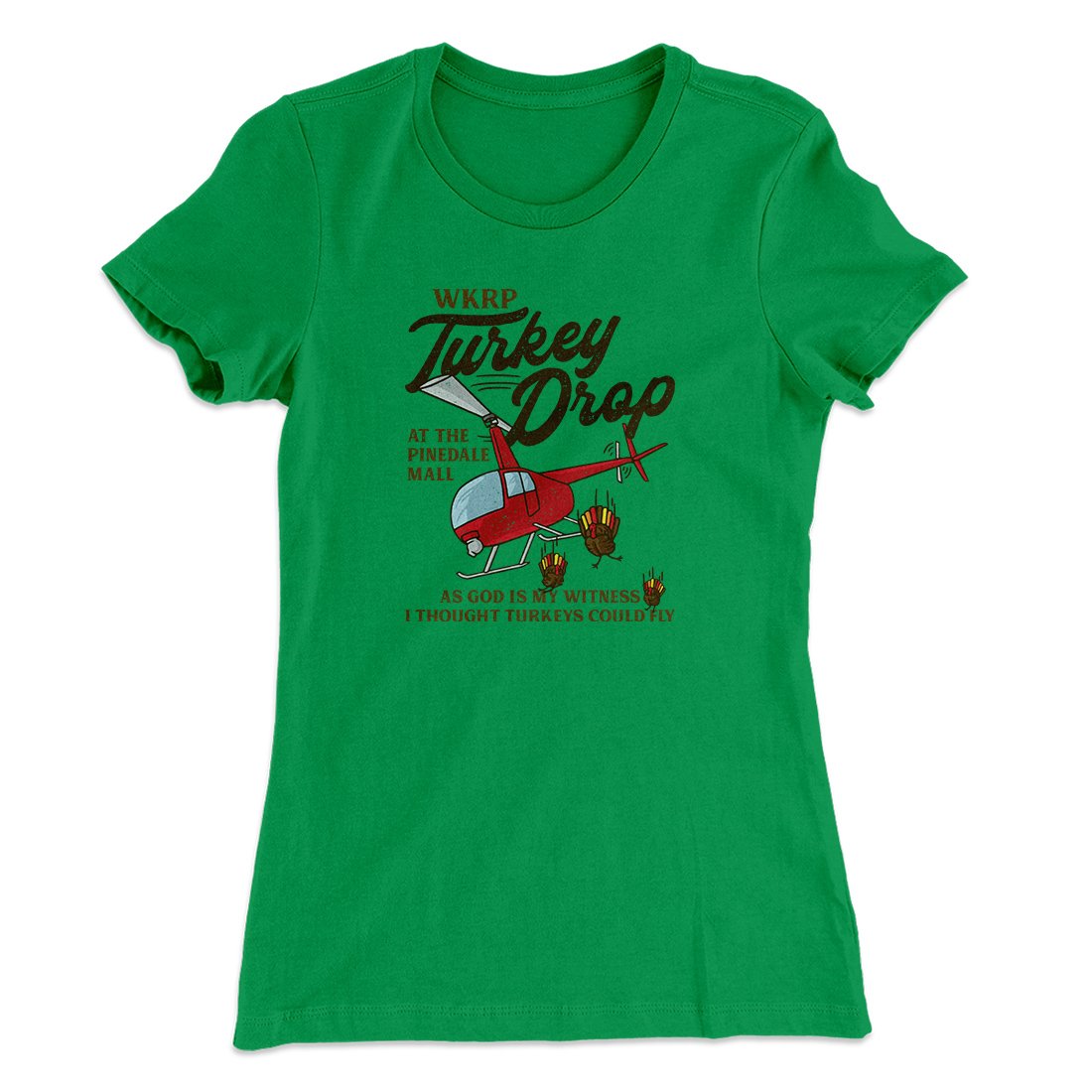 WKRP Turkey Drop Funny Thanksgiving Women's T-Shirt