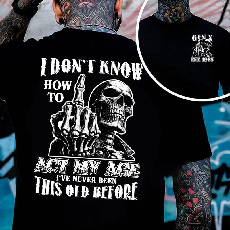 KingZlia Shop Generation X Custom Year Badass T-shirt Gen X FAFOT Shirt 100% Cotton Top Unisex Comfort Women's Wear Men's Wear Classic Collar Love Autumn