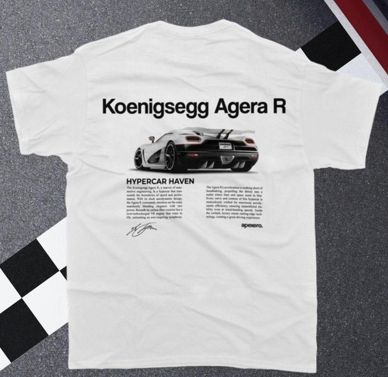 Koenigsegg Agera R Aesthetic T-shirt, Koenigsegg Agera R T-shirt, Car Aesthetic T-shirt Vintage Shirt Menswear Top Underwear Tshirt Streetwear Tropical