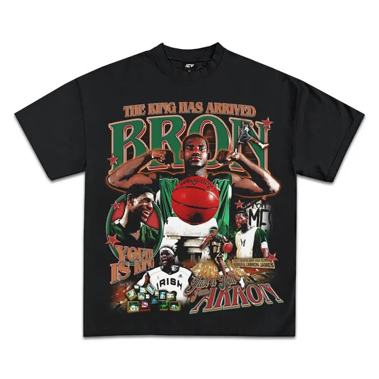 L3br0n Jam3s King of Akron Graphic T-Shirt