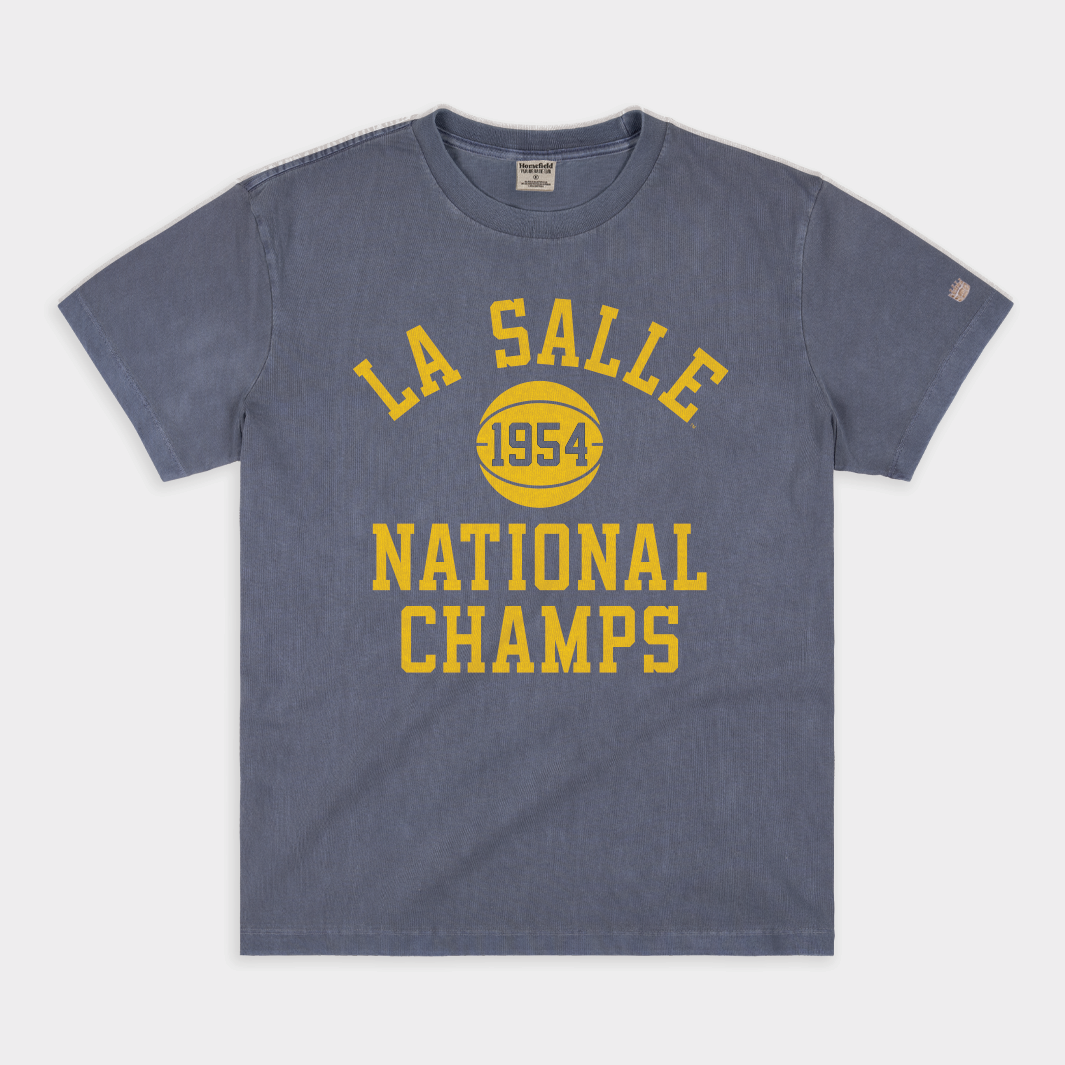 La Salle Basketball 1954 Champions Vintage Heavyweight Tee