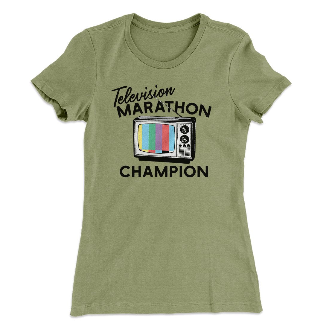 Television Marathon Champion Funny Women's T-Shirt