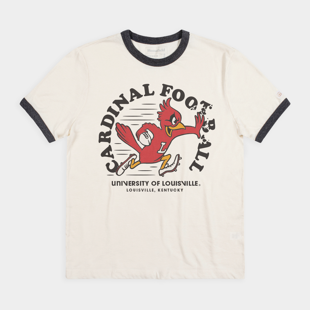 Louisville Cardinals Vintage 1968 Football Ringer Tee